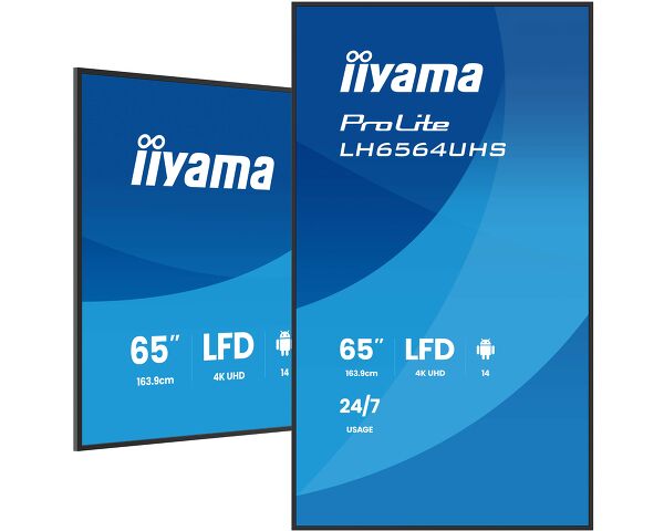 ProLite LH6564UHS-B1AG - Ein ᠎professionelles und leistungsstarkes 4K UHD 64.5" (163.9 cm) Digital-Signage-Display mit erweiterten Steuerungs- und Konnektivitätsoptionen